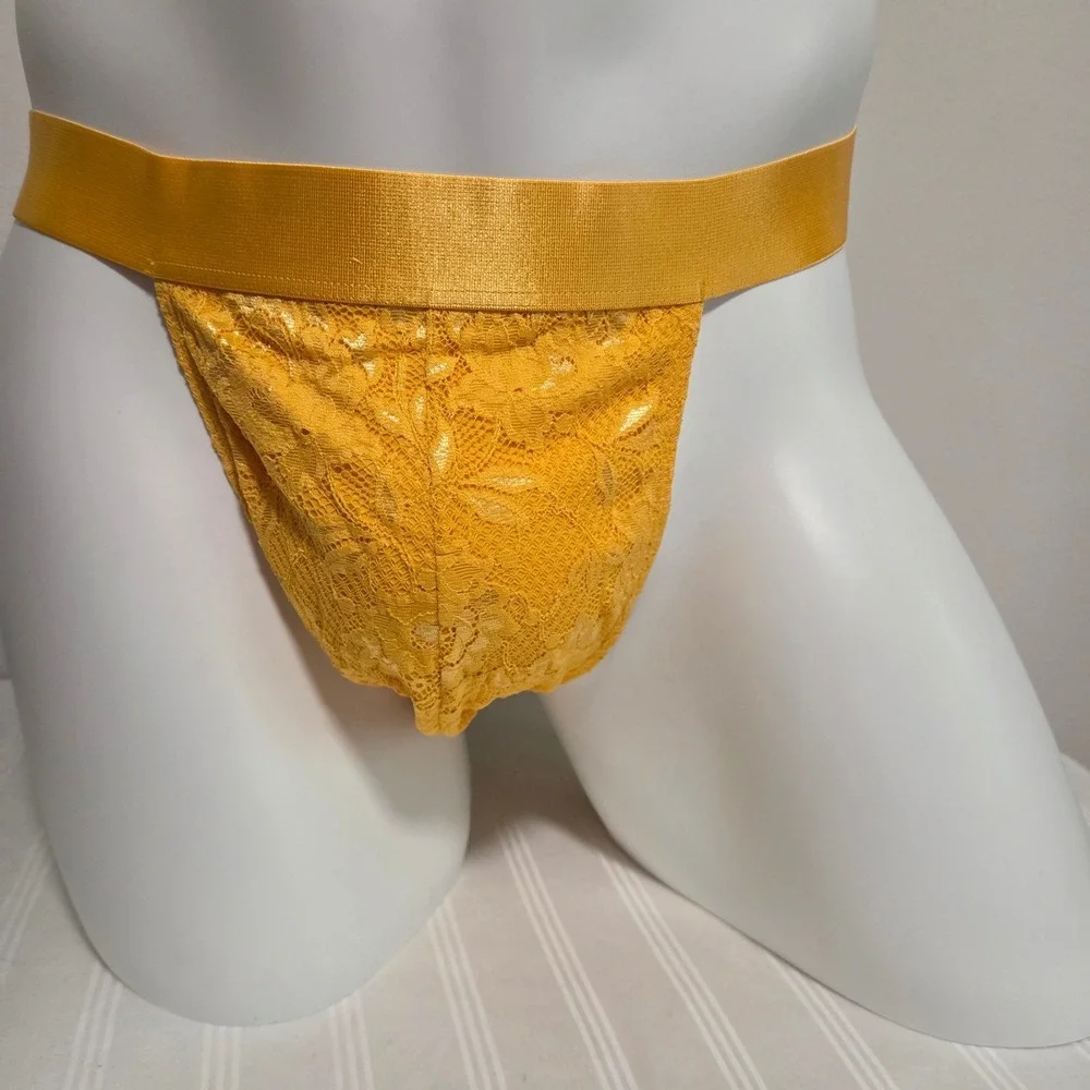 Cosabella Luxury Italian Men's Lace Jock Strap Designer Underwear Taaja Mango